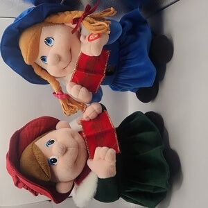 T.L. Toys HK LTD Vintage set of Infrared Interactive Singing Plush Carolers